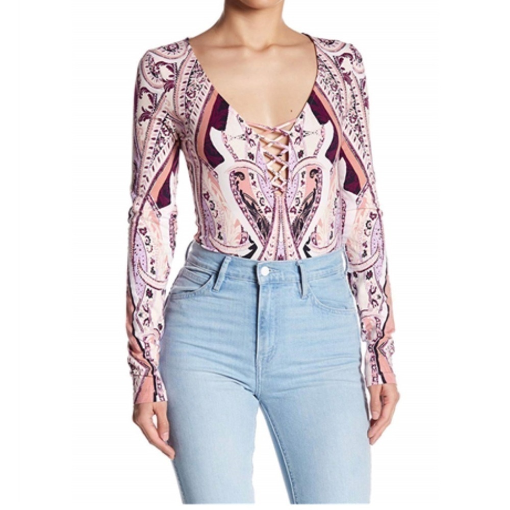 FREE People Womens Pick A Place Bodysuit Size Small